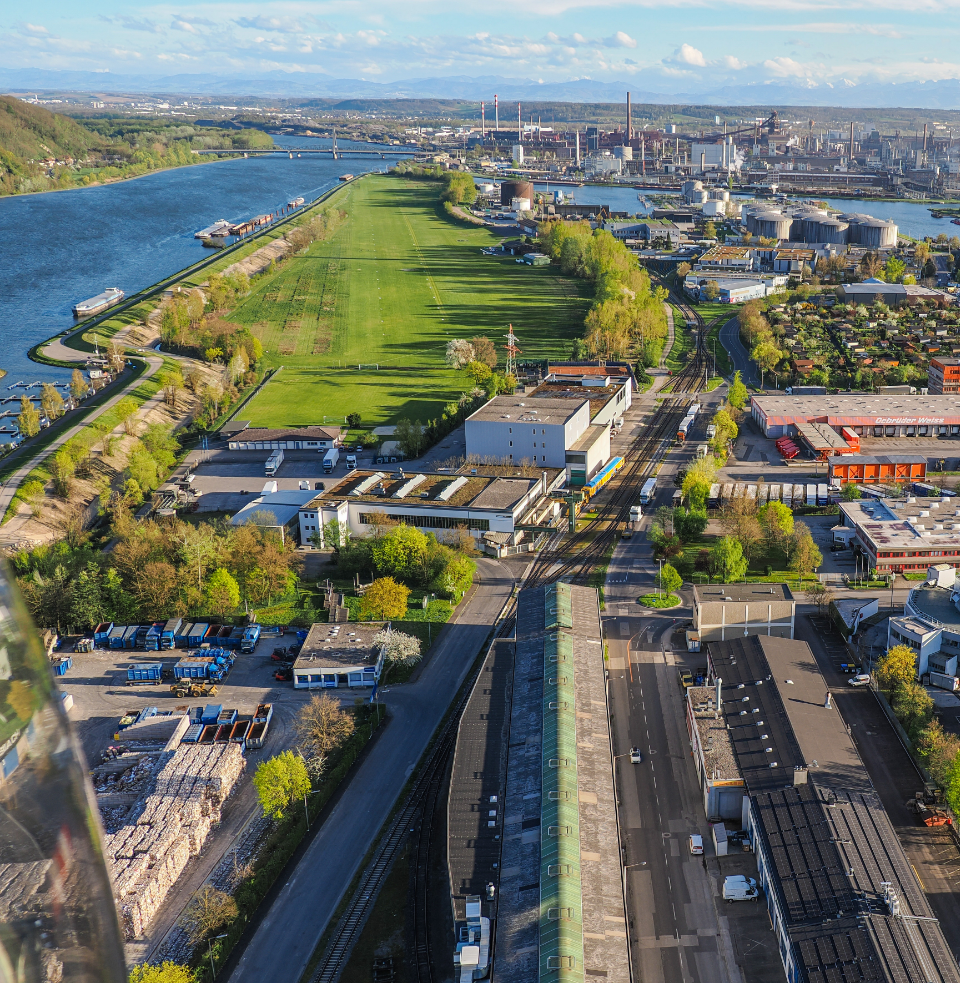 Teil von Stadt von oben
